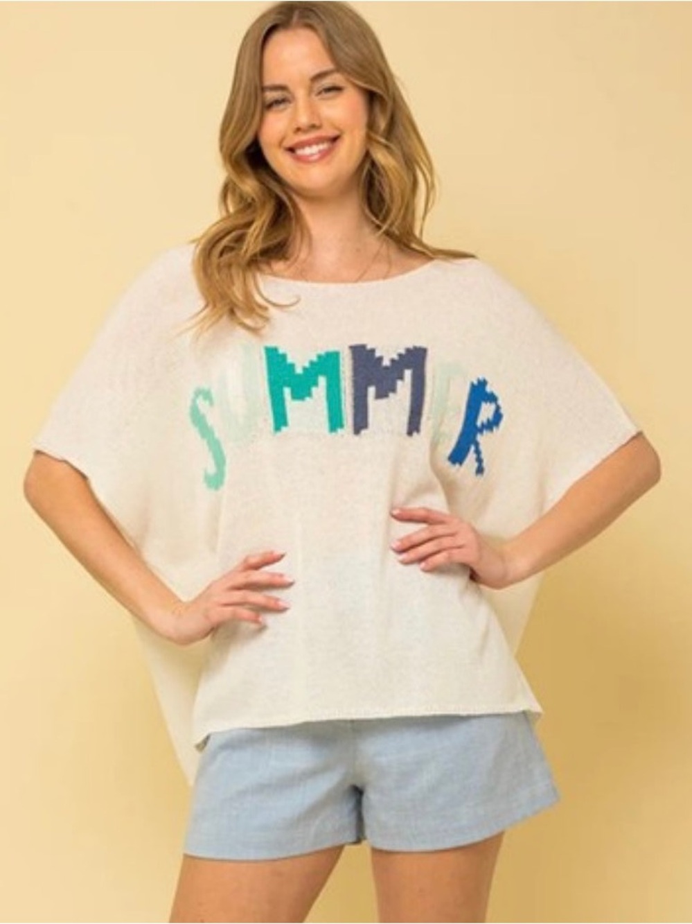 Gilli Summer Oversized Boxy Knit Large